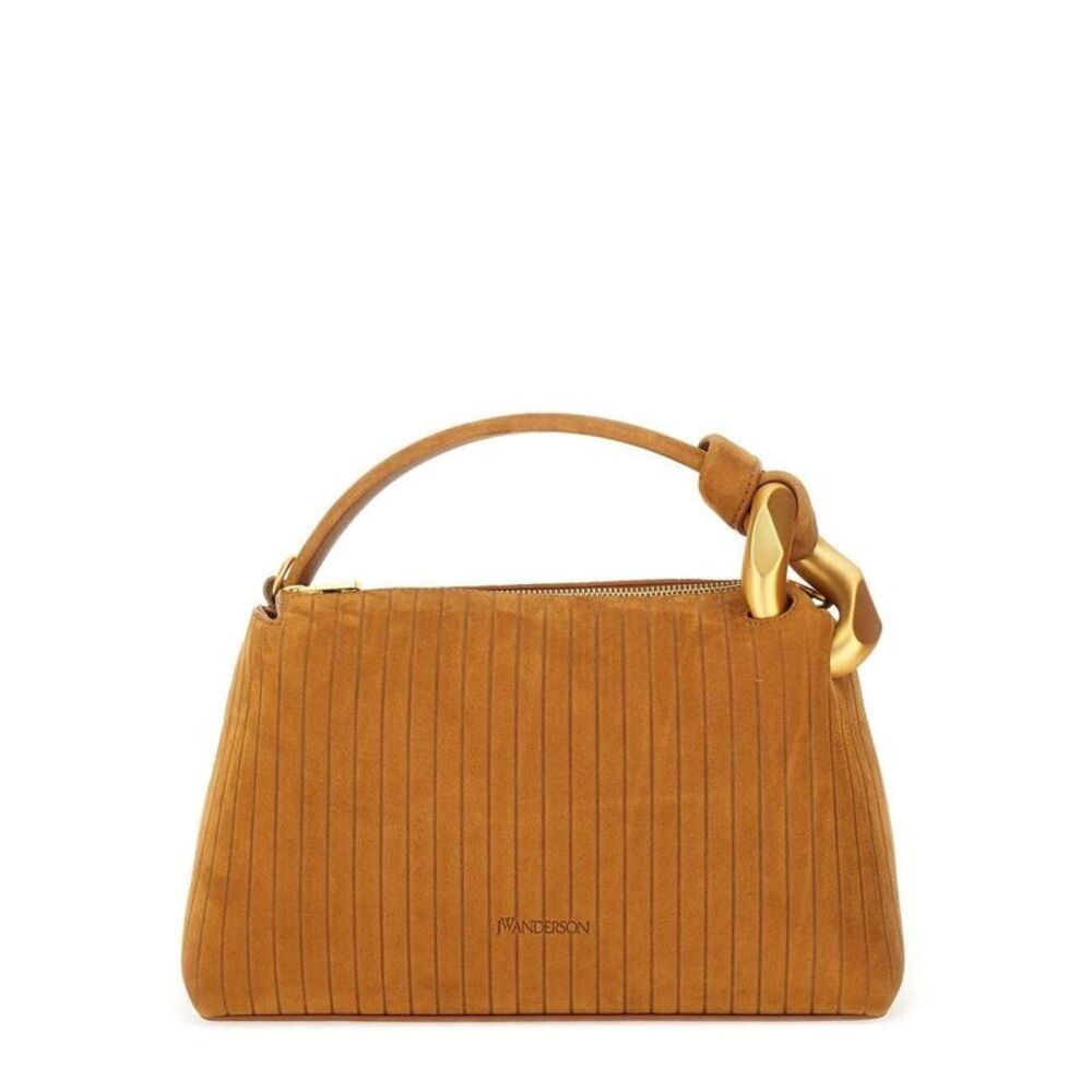 JW ANDERSON Suede Pleated Handle Bag Women BROWN Handbags